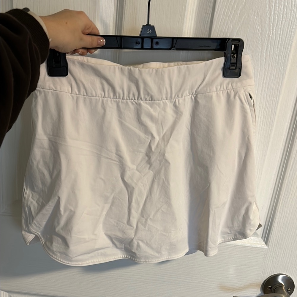 Outdoor Voices tennis skort in white